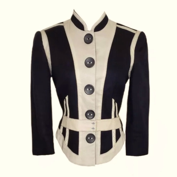 3.1 Phillip Lim Black and White Structured Blazer Jacket Size 2 buttons fitted - Picture 1 of 16